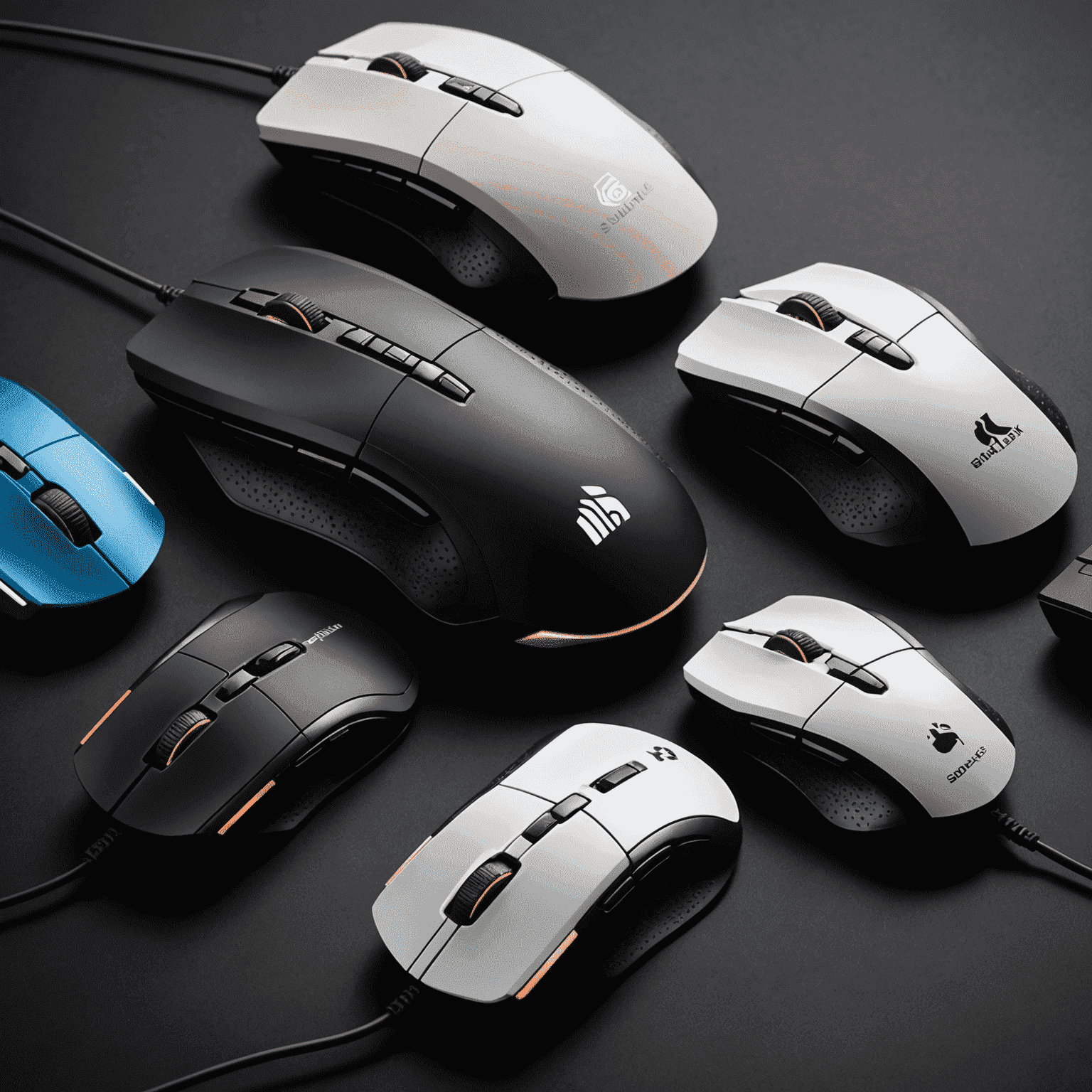 A selection of high-performance gaming mice from various brands