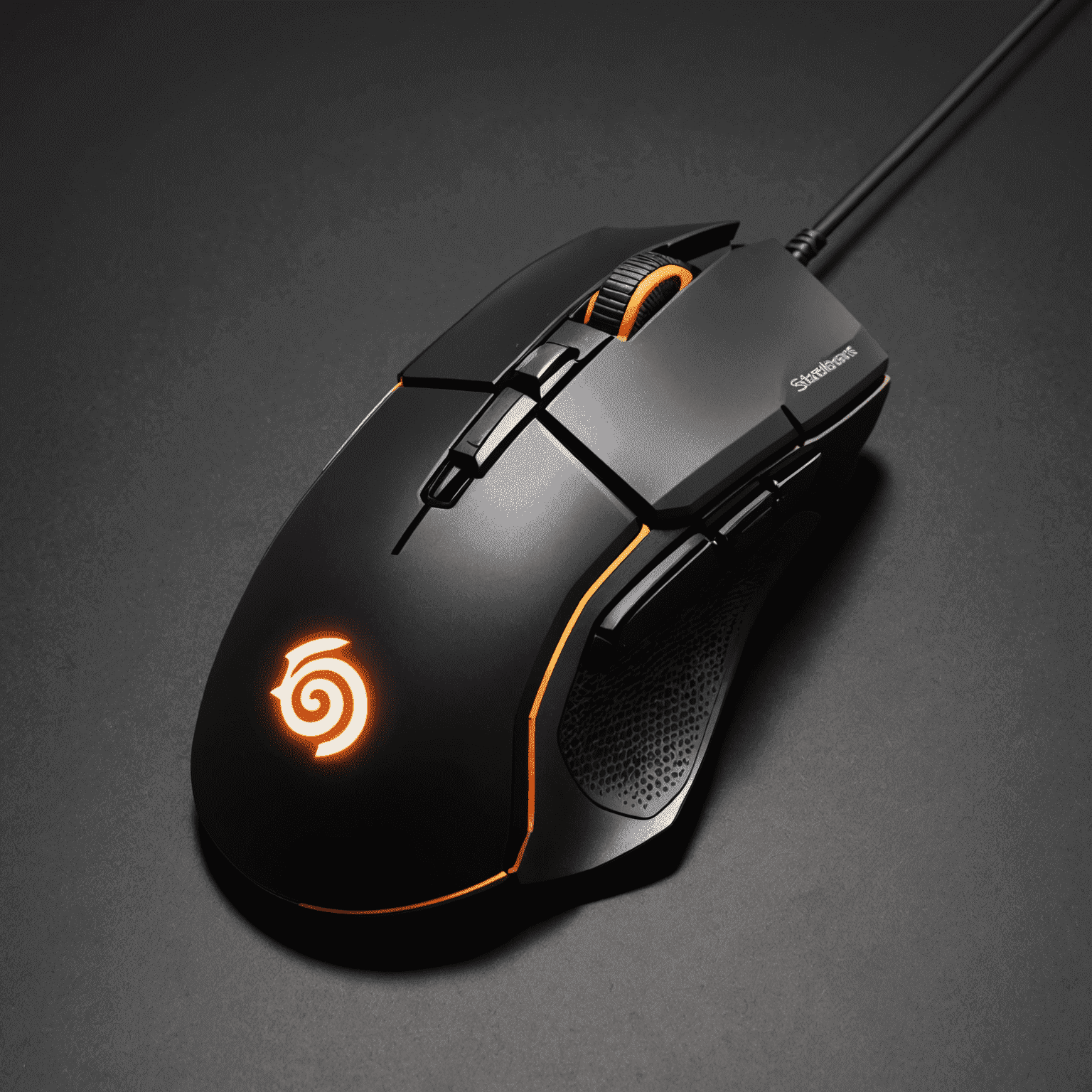 The SteelSeries Rival 600 gaming mouse, displaying its adjustable weight system and RGB lighting